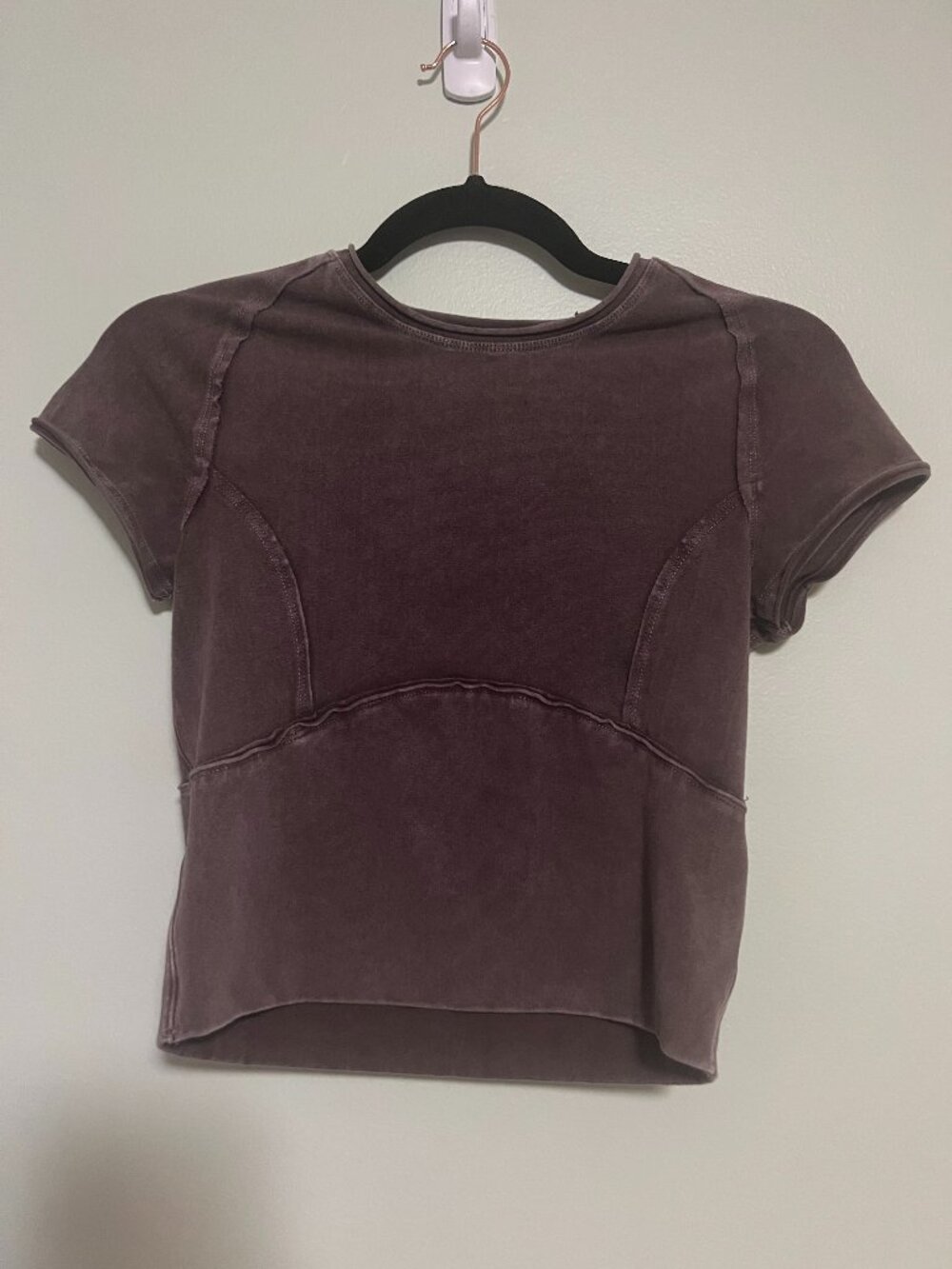 Free People Protagonist Cropped Cap Sleeve Tee Size M
